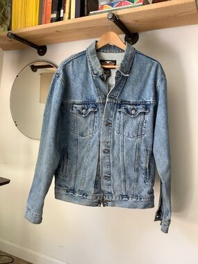 Vintage Harley Davidson Blue Denim Jacket - Classic Men's Jean Jacket